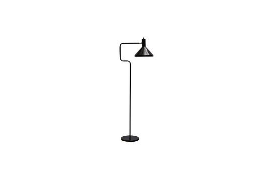 Baltimore black metal floor lamp Clipped