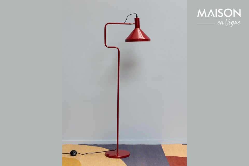 Baltimore red metal floor lamp Chehoma