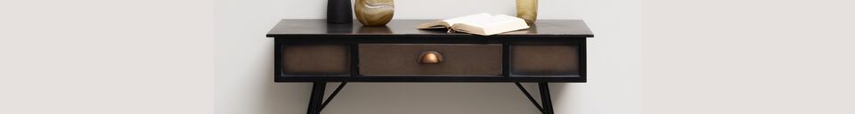 Material Details Barrow black metal console