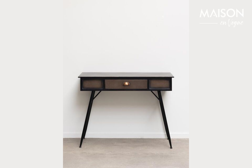 Incorporate elegance and functionality into your decor with our high-quality black iron console