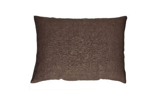 Basics brown cotton cushion Clipped