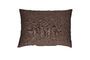 Miniature Basics brown cotton cushion Clipped