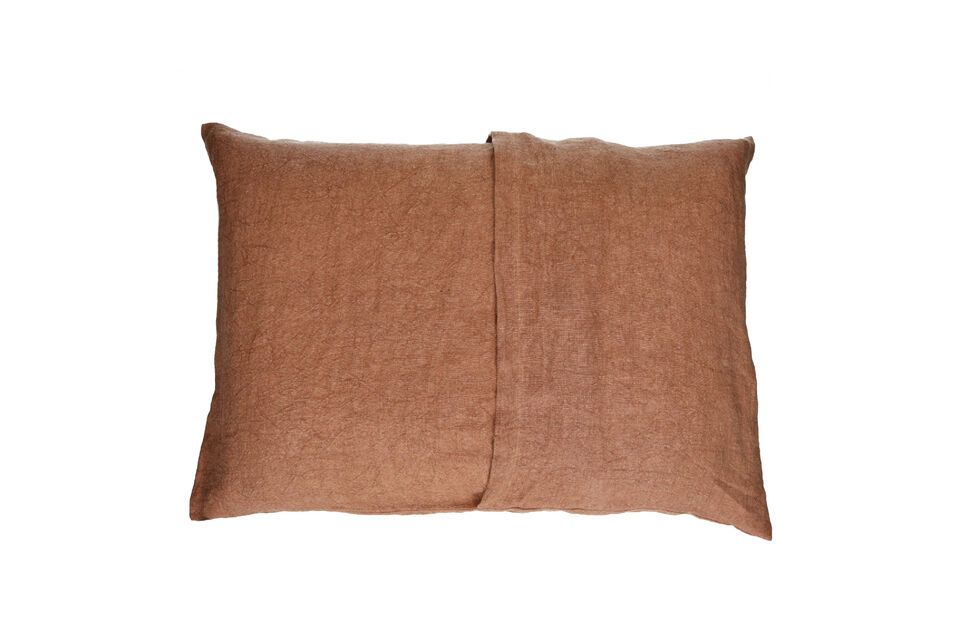 Introduce style and comfort with the cinnamon-colored cushion.