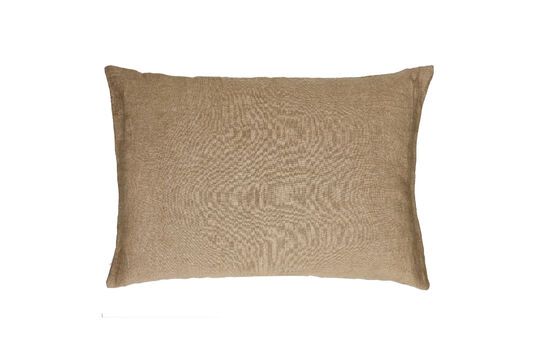 Basics ochre cotton cushion Clipped