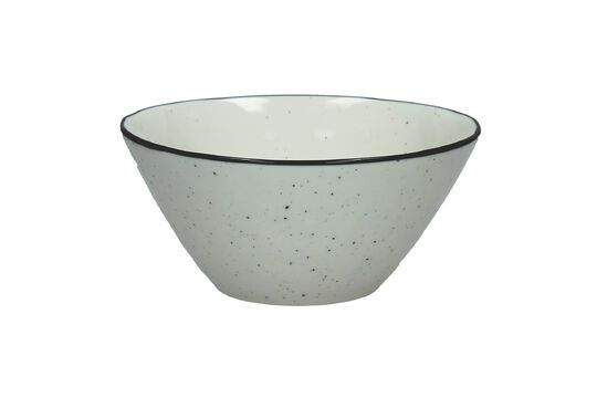 Basil white porcelain cereal bowl Clipped