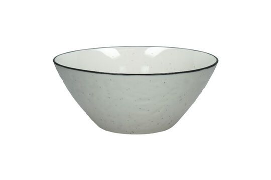 Basil white porcelain pasta bowl Clipped