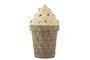 Miniature Basket with lid in beige water hyacinth Cillie Clipped