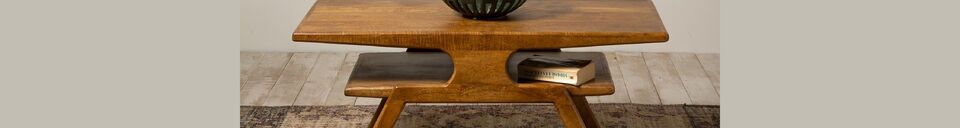 Material Details Bazaine dark wood coffee table