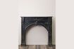 Miniature Beaulieu black wood console fireplace 1