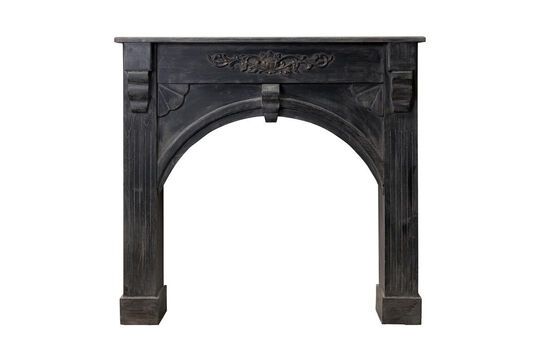 Beaulieu black wood console fireplace Clipped