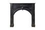 Miniature Beaulieu black wood console fireplace Clipped