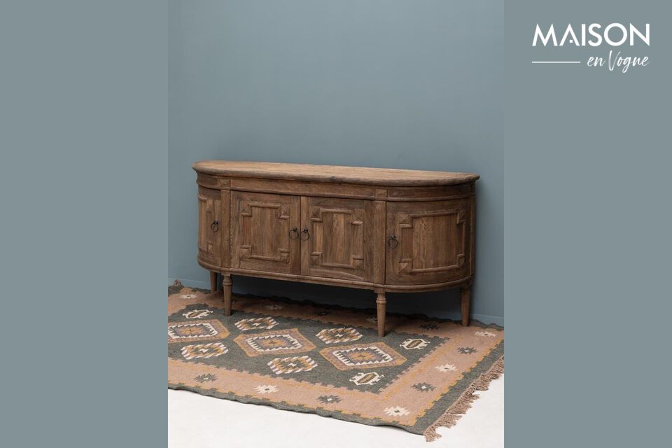 Discover the nobility of mango wood with our elegant sideboard of generous dimensions