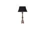 Miniature Beaussant dark wood table lamp Clipped