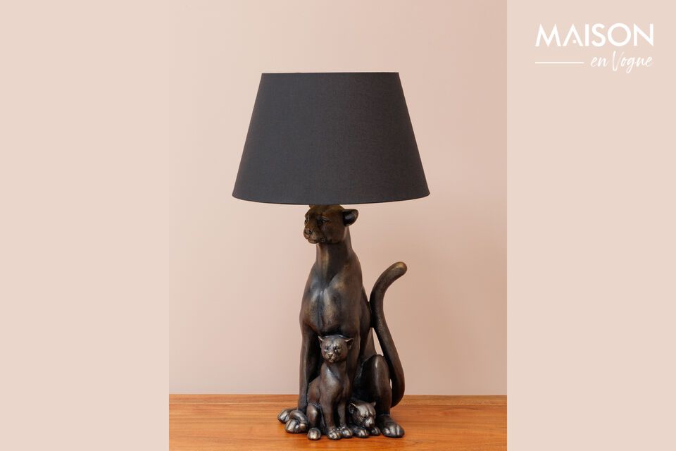 Bébé black resin table lamp Chehoma