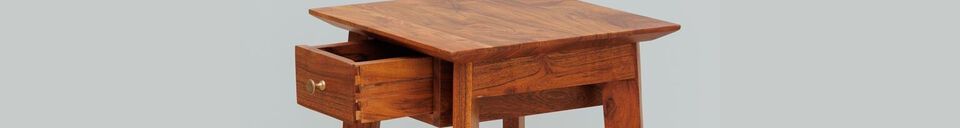 Material Details Bedside table in dark wood District