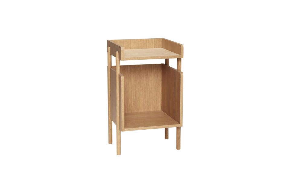 Bedside table in light oak veneer Archive Hübsch