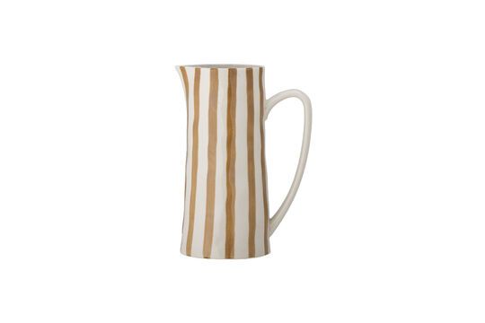 Begonia brown stoneware pitcher Clipped