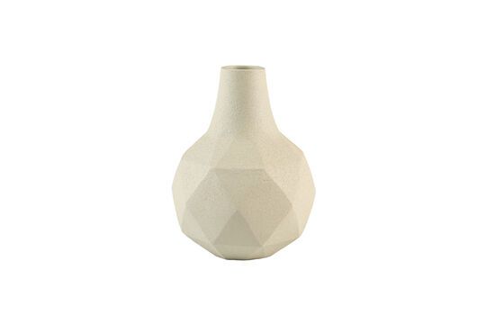 Beige aluminium vase 16 cm Bloom Clipped