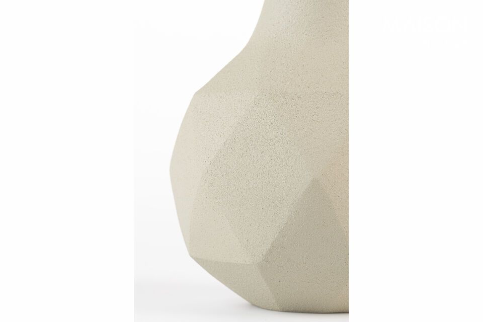 Beige aluminium vase 16 cm Bloom - 1