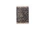 Miniature Beige and black natural fiber rug 200x140 cm Moro Clipped