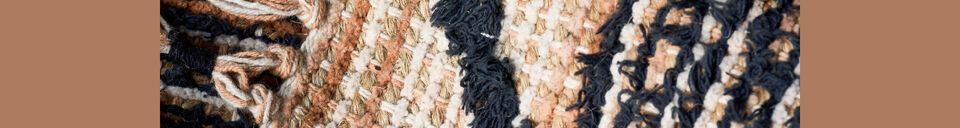 Material Details Beige and black natural fiber rug 200x140 cm Moro