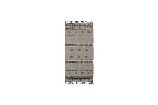 Beige and black wool rug 200x90 cm Cros Clipped