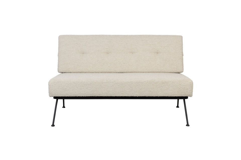 Beige fabric 2-seater sofa Bowie - 6