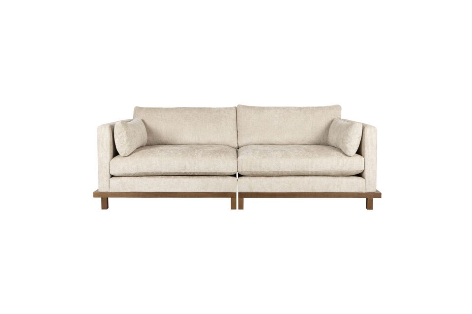 Beige fabric 3 seater sofa Blossom Zuiver