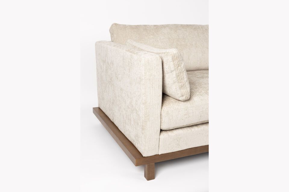 Beige fabric 3 seater sofa Blossom - 4