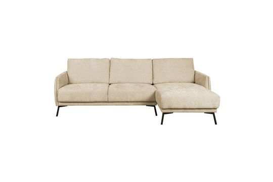 Beige fabric 3-seater sofa Harper Clipped