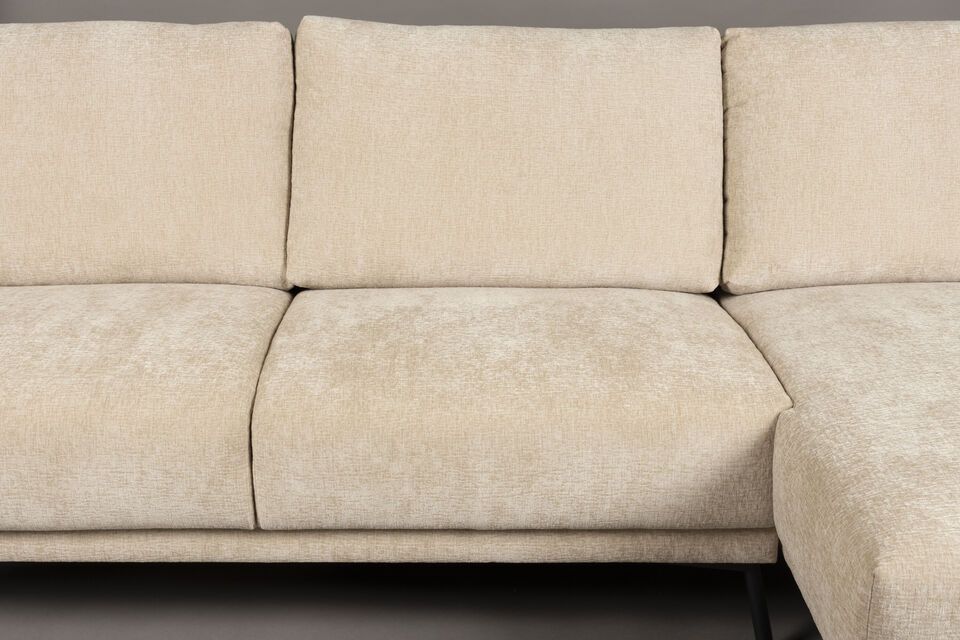 Beige fabric 3-seater sofa Harper - 3