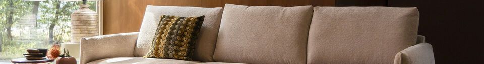 Material Details Beige fabric 3-seater sofa Harper