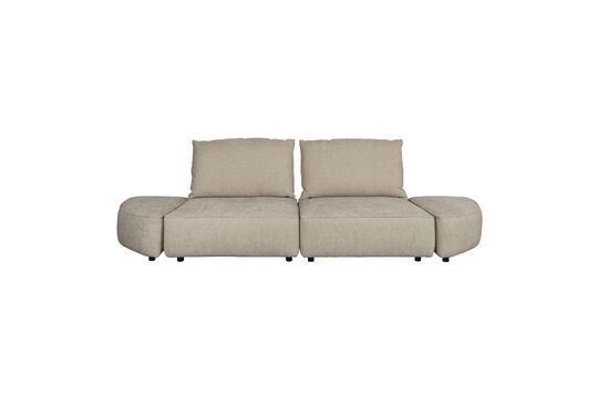 Beige fabric 3-seater sofa Hunter Clipped