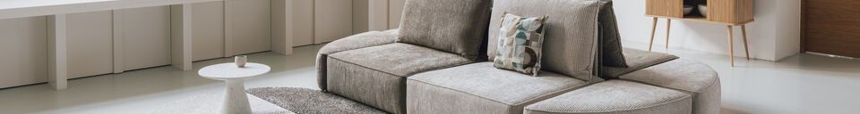 Material Details Beige fabric 3-seater sofa Hunter