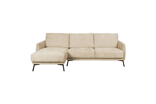 Beige fabric 3-seater sofa Manou Clipped