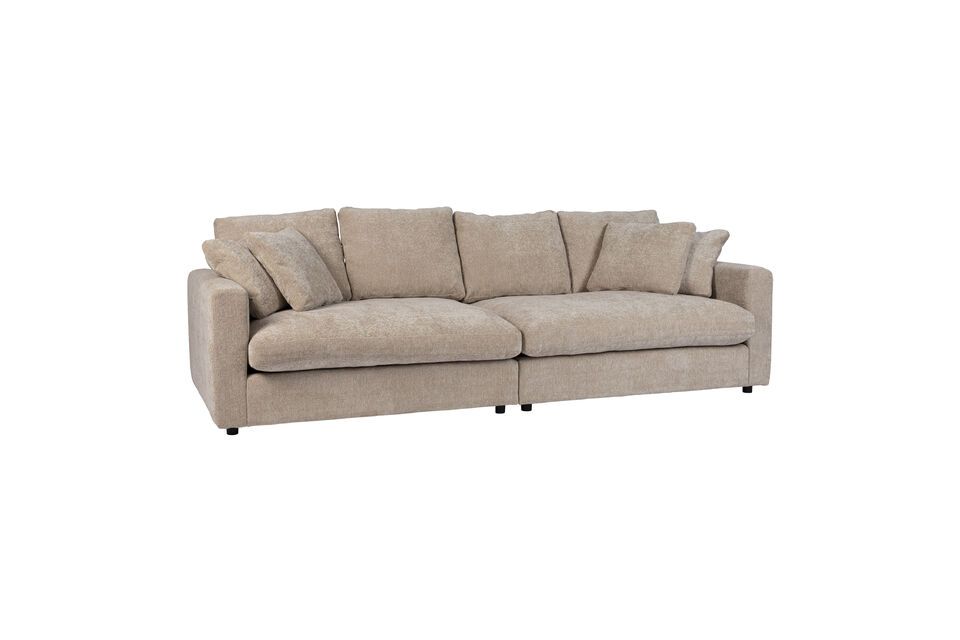 Beige fabric 3 seater sofa Sense - 5