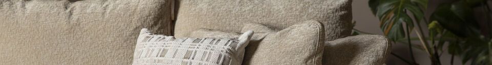 Material Details Beige fabric 3 seater sofa Sense