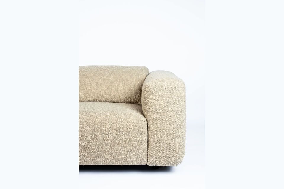 Beige fabric 3 seater sofa Wings - 10