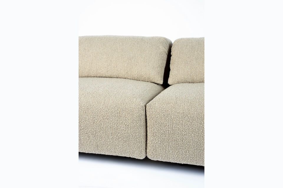 Beige fabric 3 seater sofa Wings - 12