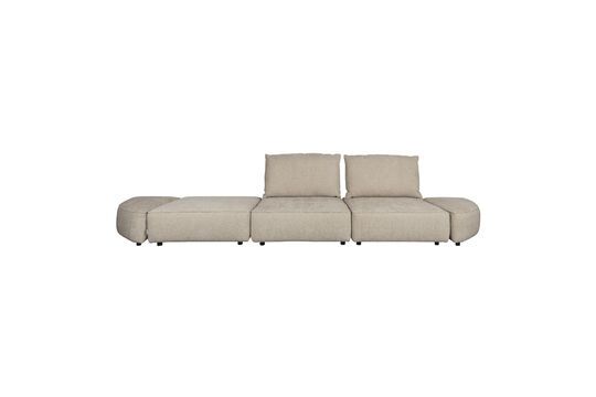 Beige fabric 5 seater sofa Hunter Clipped