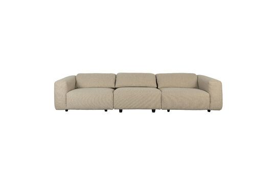 Beige fabric 5 seater sofa Wings Clipped