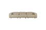 Miniature Beige fabric 5 seater sofa Wings Clipped