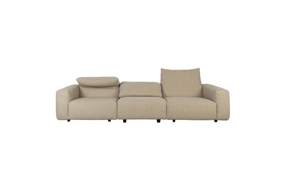 Beige fabric 5 seater sofa Wings - 4