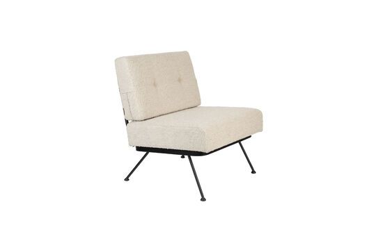 Beige fabric armchair Bowie Clipped