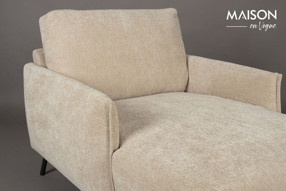 Beige fabric armchair Harper - 1