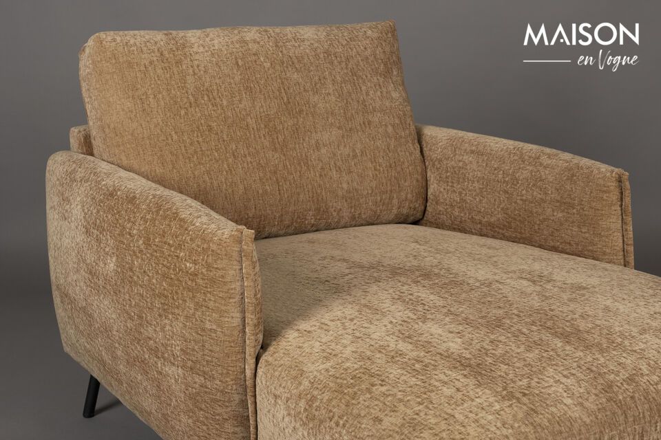 Beige fabric armchair Harper - 1