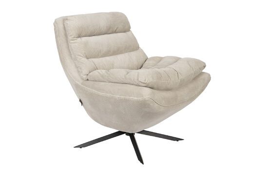 Beige fabric armchair Vince Clipped