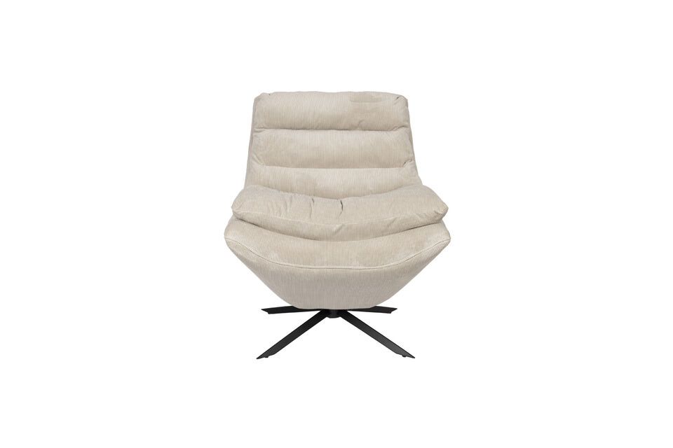 Beige fabric armchair Vince - 1