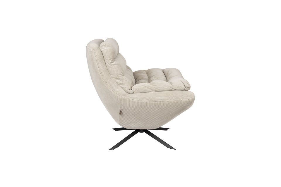 Beige fabric armchair Vince - 2