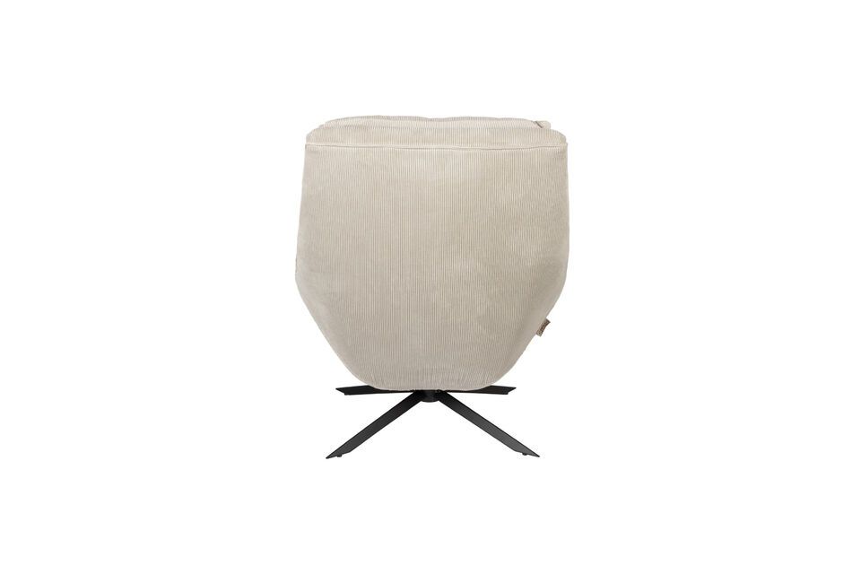 Beige fabric armchair Vince - 4